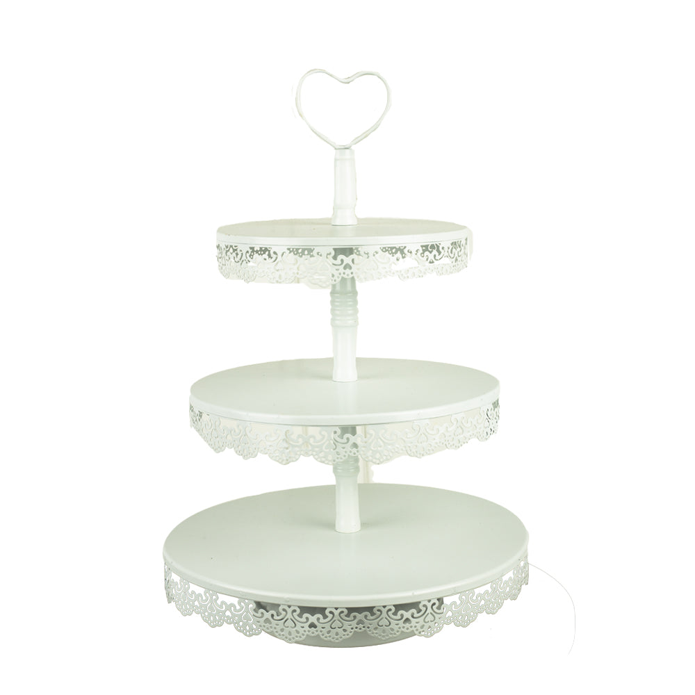 3 Tier White Cupcake Stand - ardor