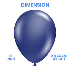 Pack of 100 - 12 Inches Dark blue latex balloon
