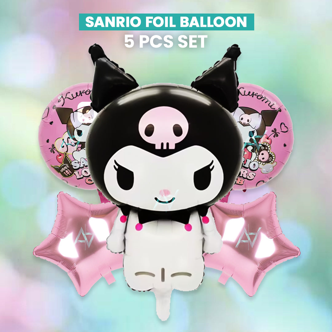 Pack of 10 - 5 pcs Set Sanrio theme foil Balloons -  Ali Akbar decoration