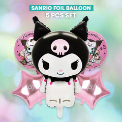 Pack of 10 - 5 pcs Set Sanrio theme foil Balloons -  Ali Akbar decoration
