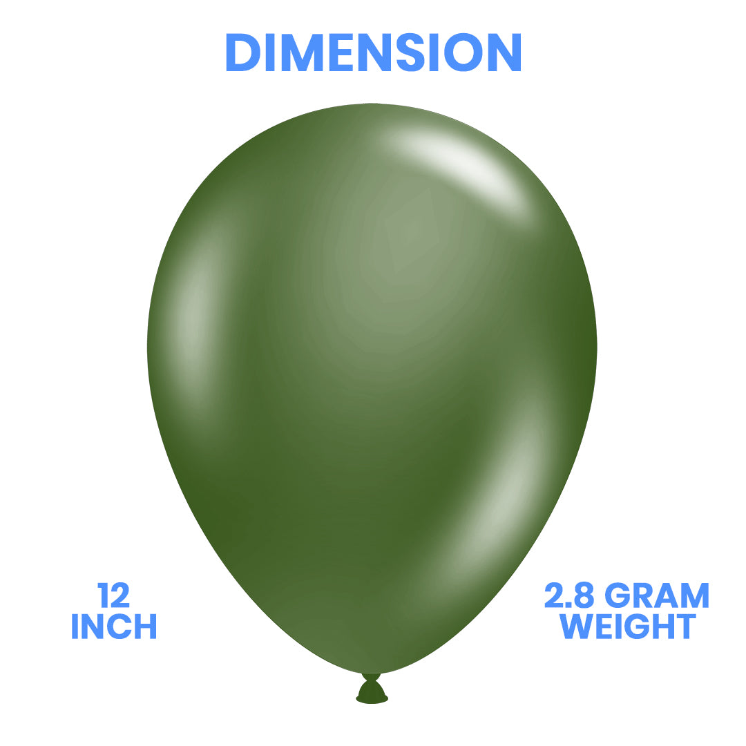 Green latex balloon