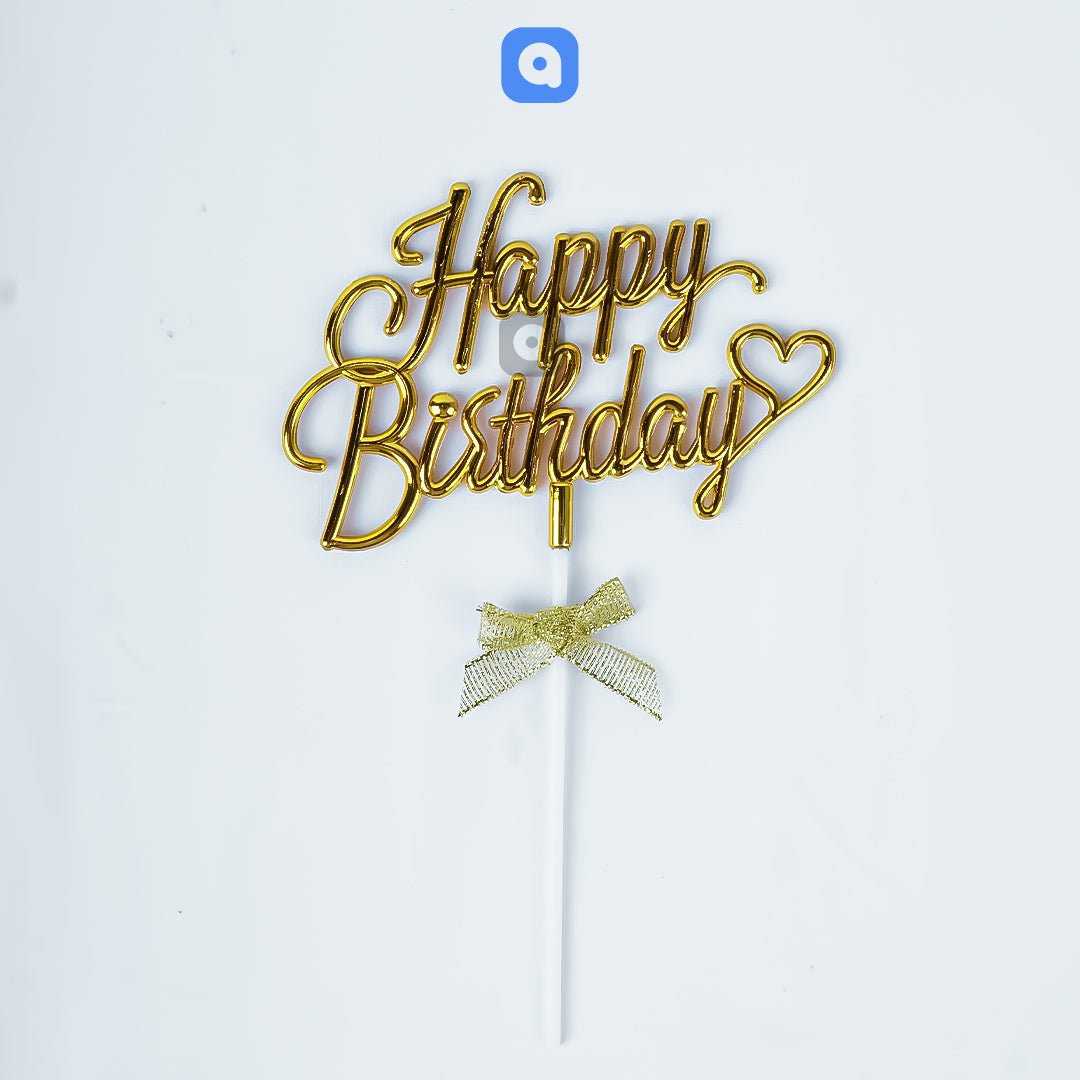 3D Happy Birthday Cake Topper - aliakbardecoration