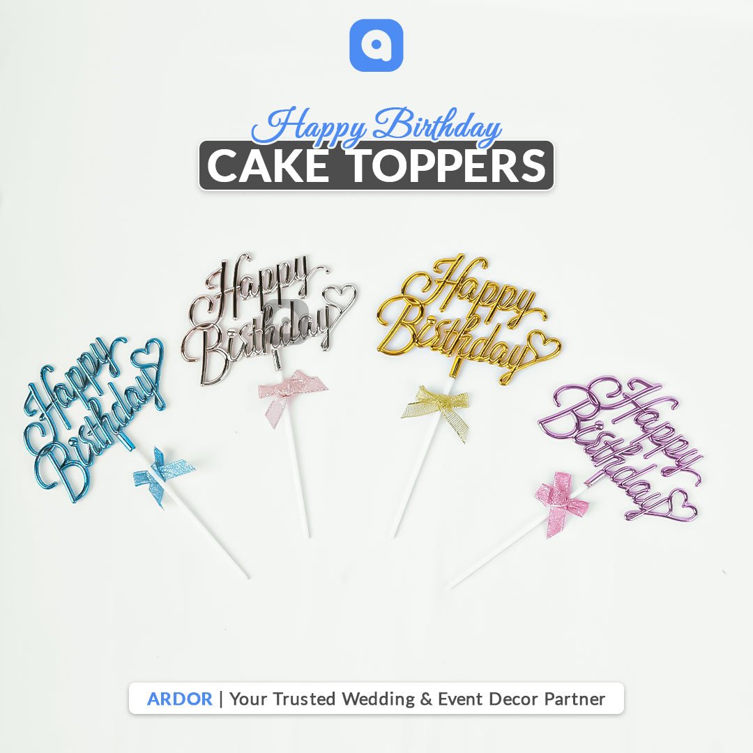 3D Happy Birthday Cake Topper - aliakbardecoration
