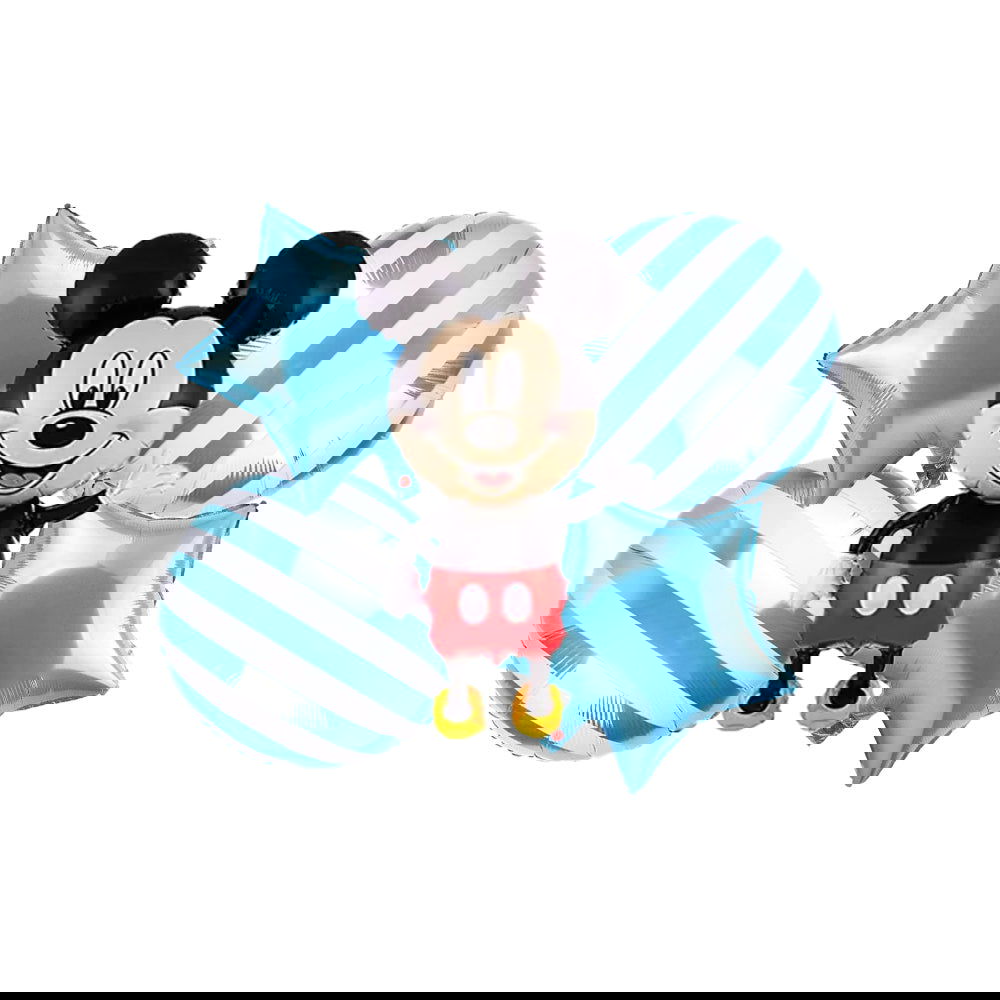 5 Pcs Full Body Mickey Mouse Foil Balloons Set