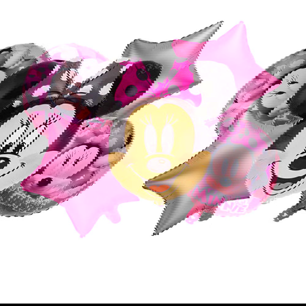 5 Pcs Minnie Mouse Foil Balloons Set