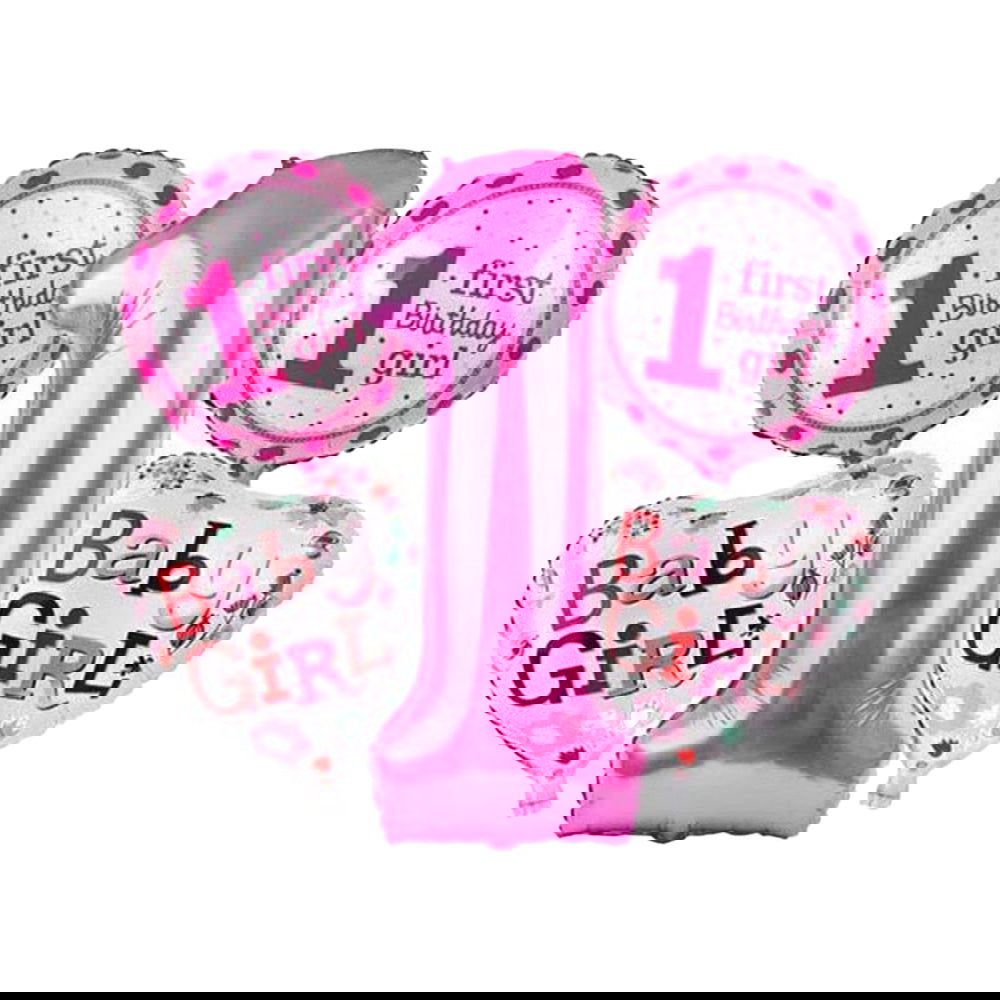 5 Pcs Num 1 Foil Balloon Set - ardor