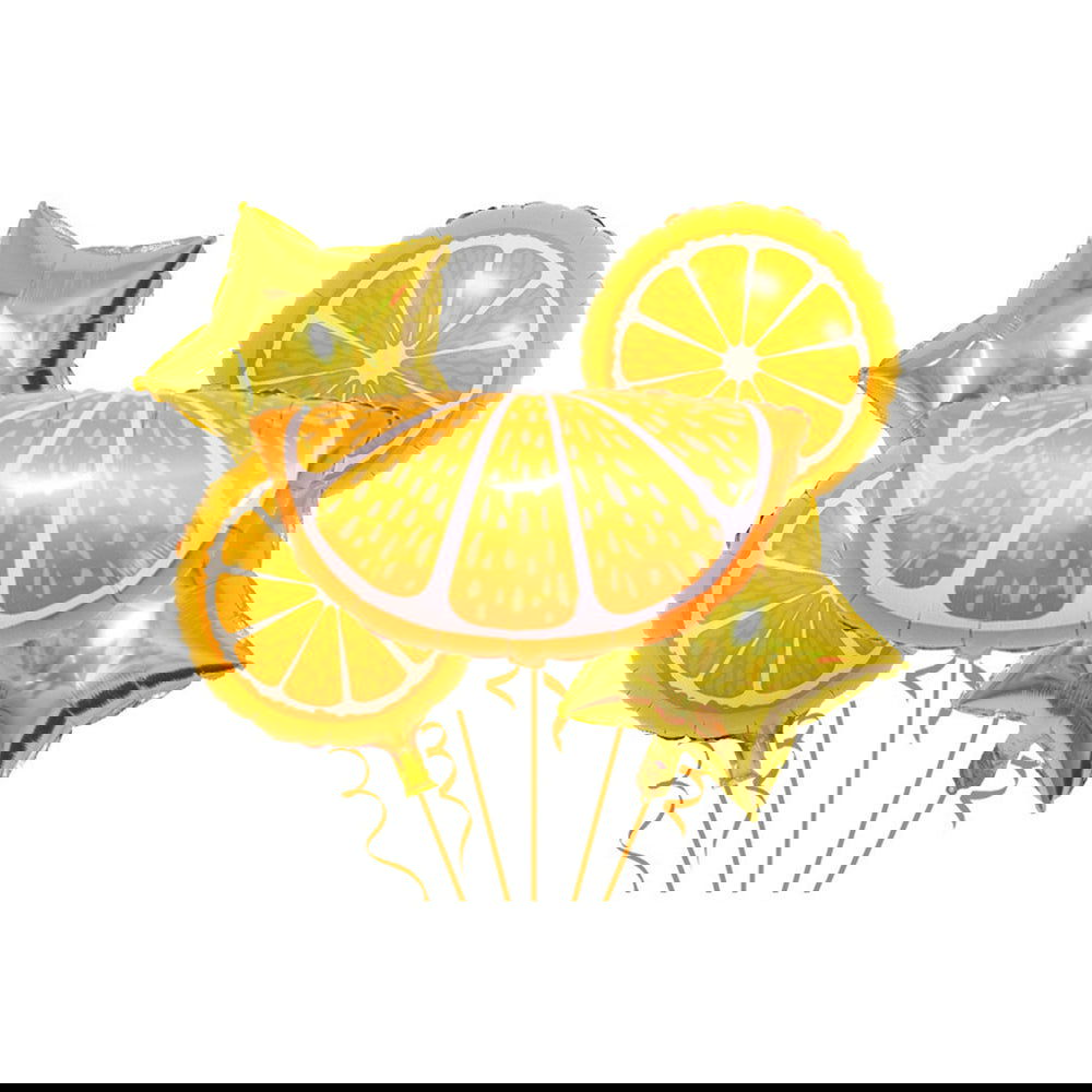 5 Pcs Orange Foil Balloon Set - ardor