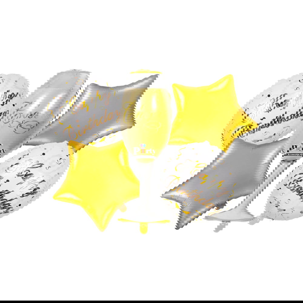 5 Pcs Wine Glass Foil Balloon Set