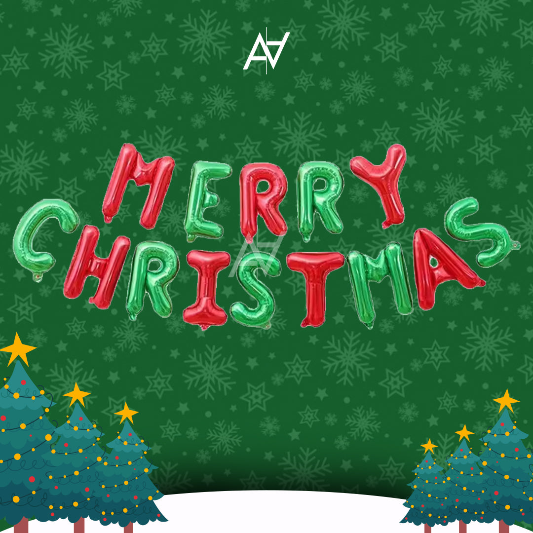 Merry Christmas Foil Balloon Set
