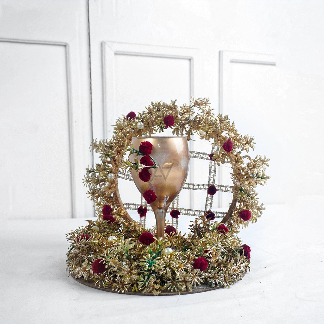 Doodh Pilai Glass Tray -  Wedding Tray