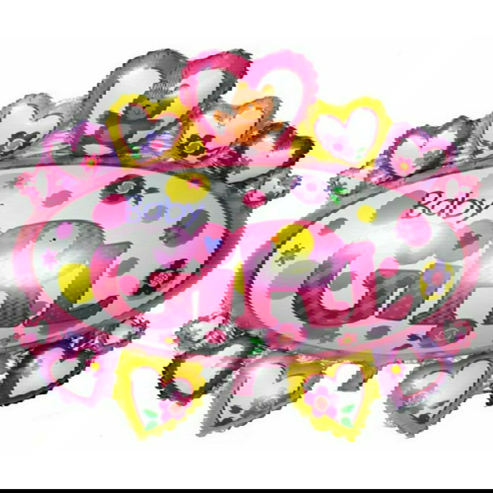 Baby Girl Oval Foil Balloons - ardor