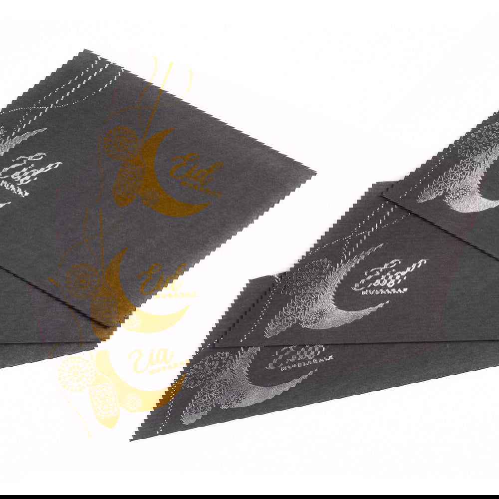 Black Eid Mubarak Envelopes - ardor