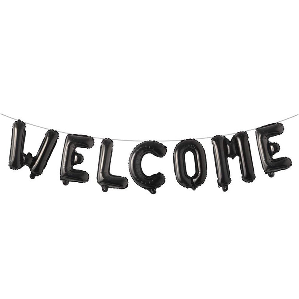 Black Welcome Foil Balloons - ardor