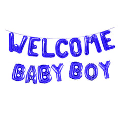 Welcome Baby Boy Foil Balloons Set