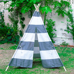 Blue & White Stripe Teepee Tent - ardor