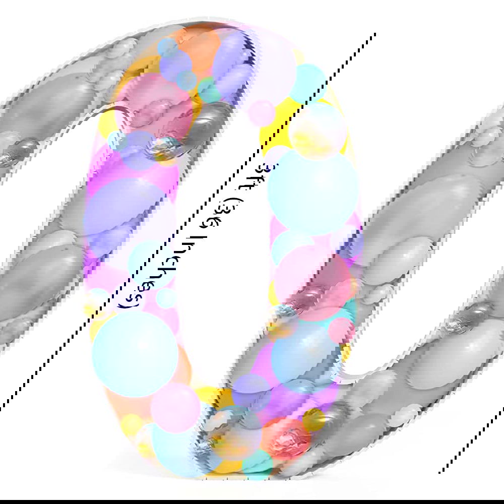 DIY 0 Number Balloon Mosaic - ardor