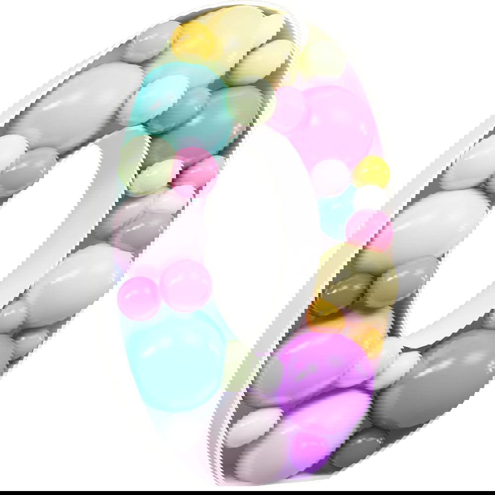 DIY 0 Number Balloon Mosaic - ardor