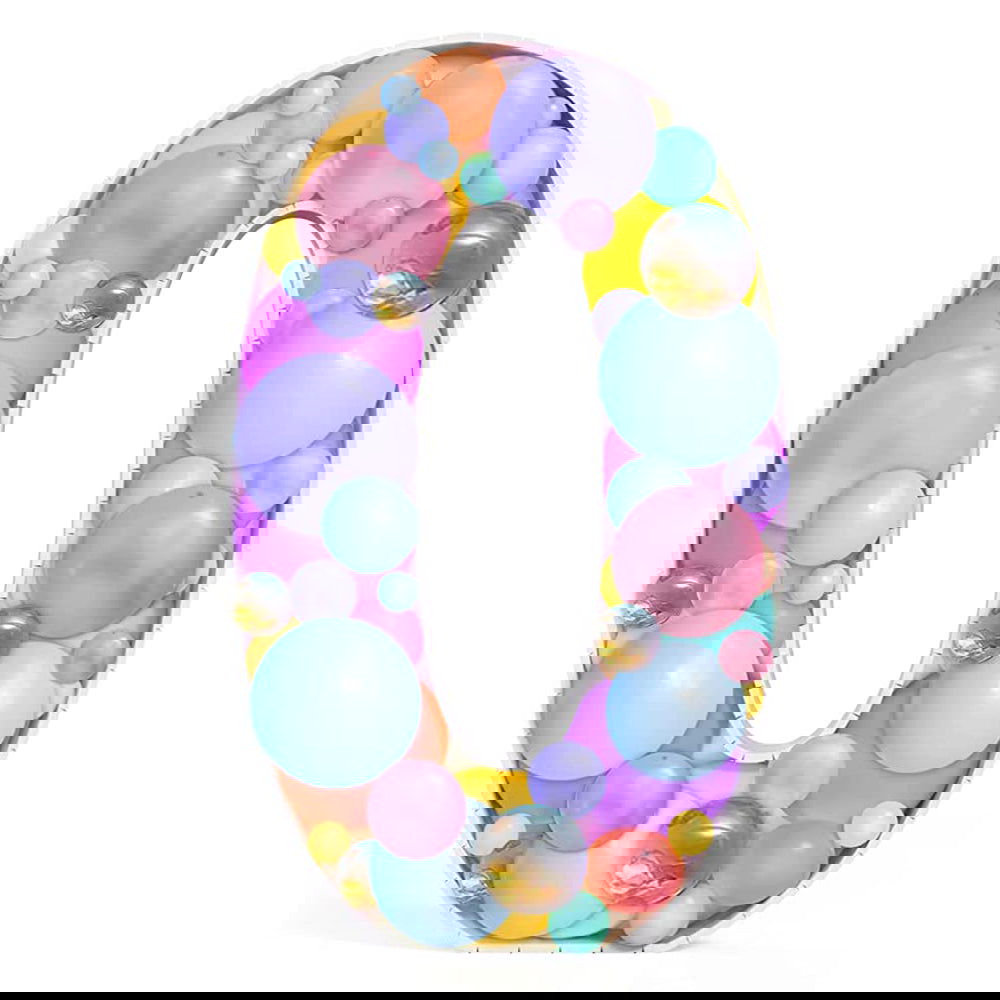 DIY 0 Number Balloon Mosaic - ardor