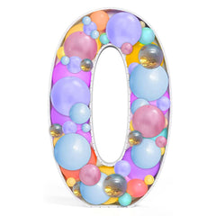 DIY 0 Number Balloon Mosaic - ardor