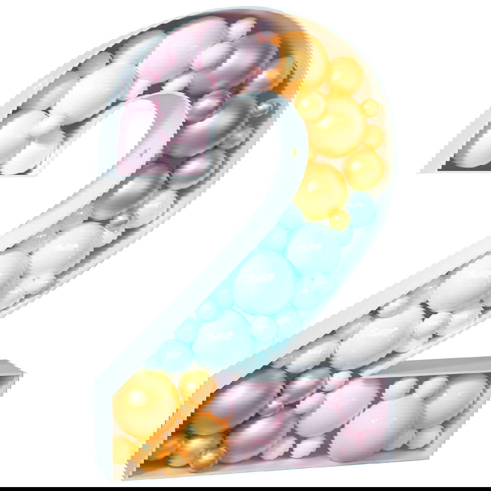 DIY 2 Number Balloon Mosaic - ardor