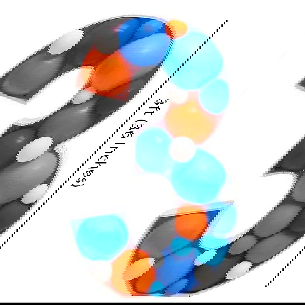 DIY 3 Number Balloon Mosaic - ardor