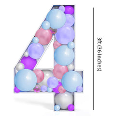 DIY 4 Number Balloon Mosaic - ardor