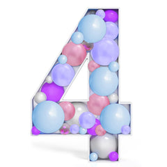 DIY 4 Number Balloon Mosaic - ardor