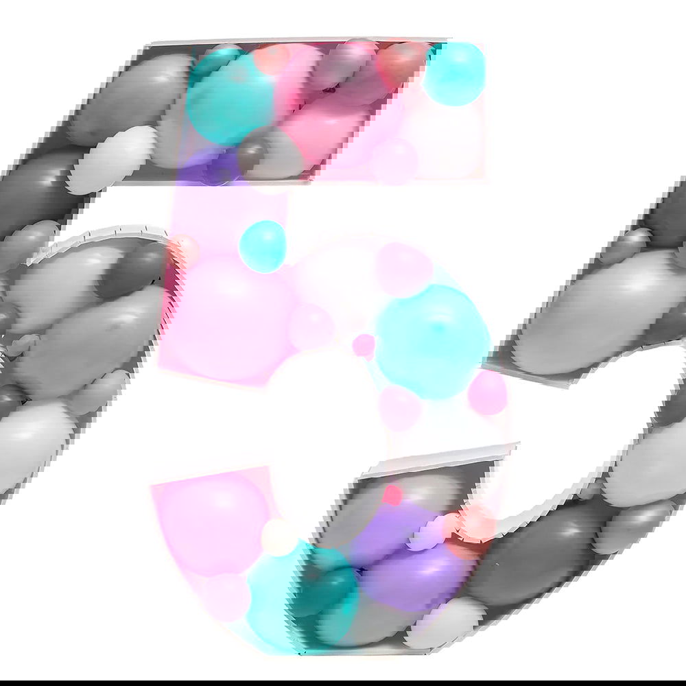 DIY 5 Number Balloon Mosaic - ardor