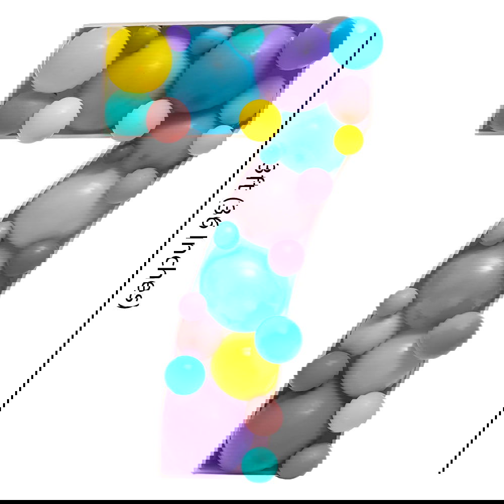 DIY 7 Number Balloon Mosaic - ardor