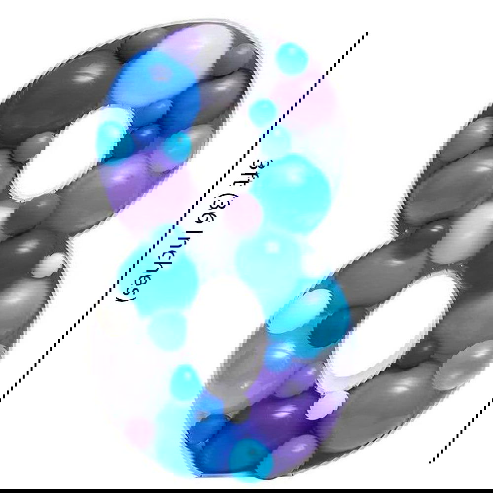 DIY 8 Number Balloon Mosaic - ardor