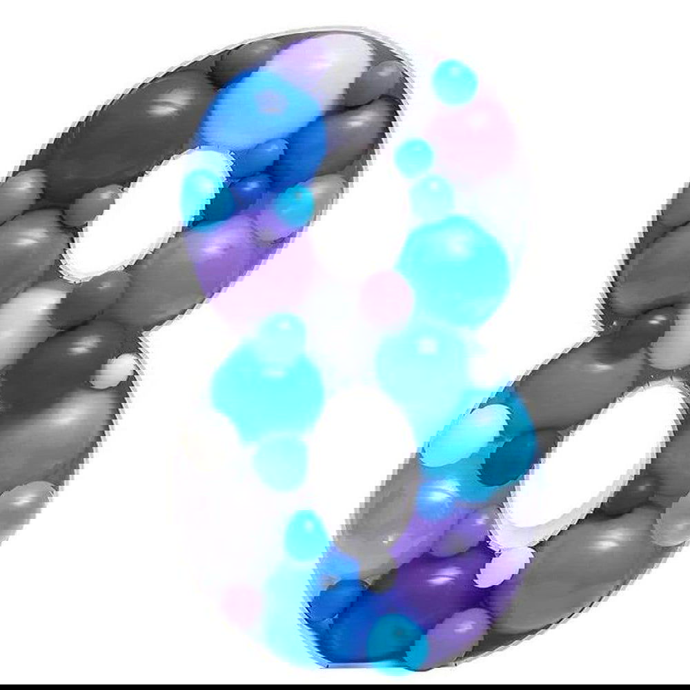 DIY 8 Number Balloon Mosaic - ardor