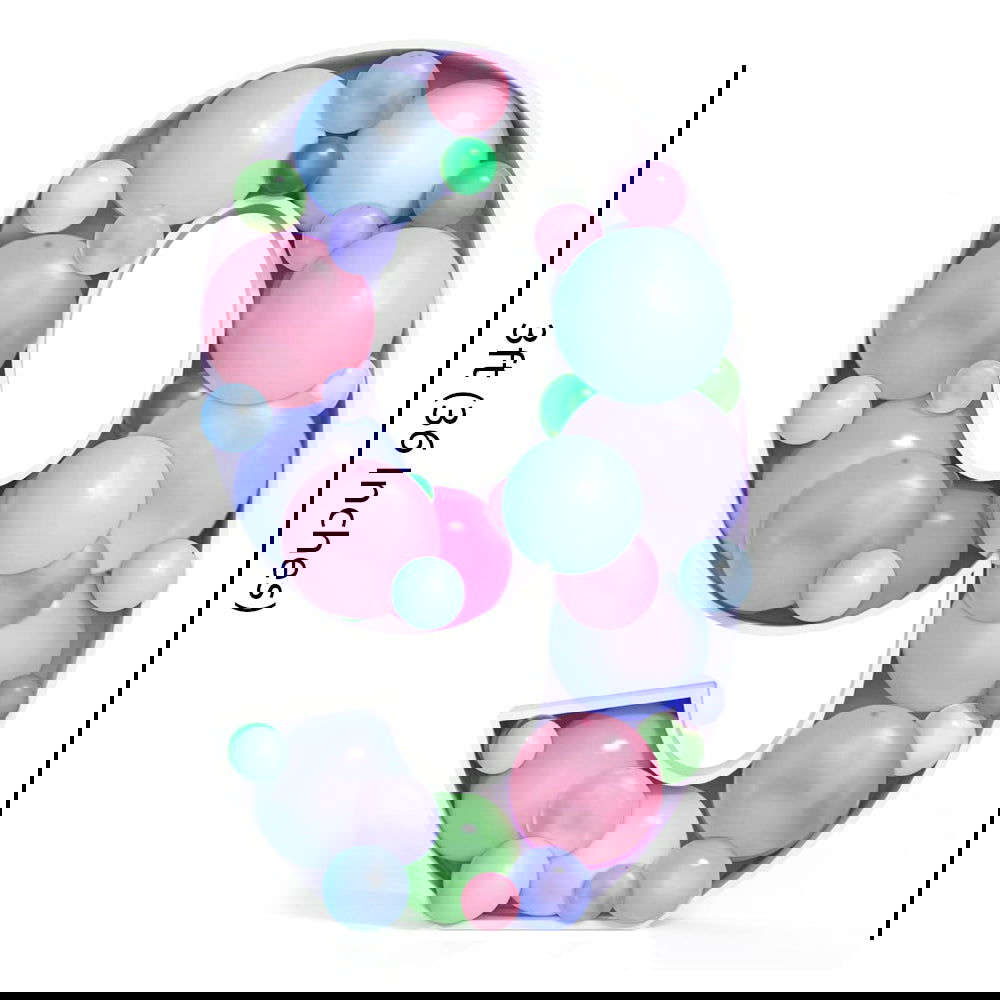 DIY 9 Number Balloon Mosaic - ardor