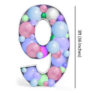 DIY 9 Number Balloon Mosaic - ardor