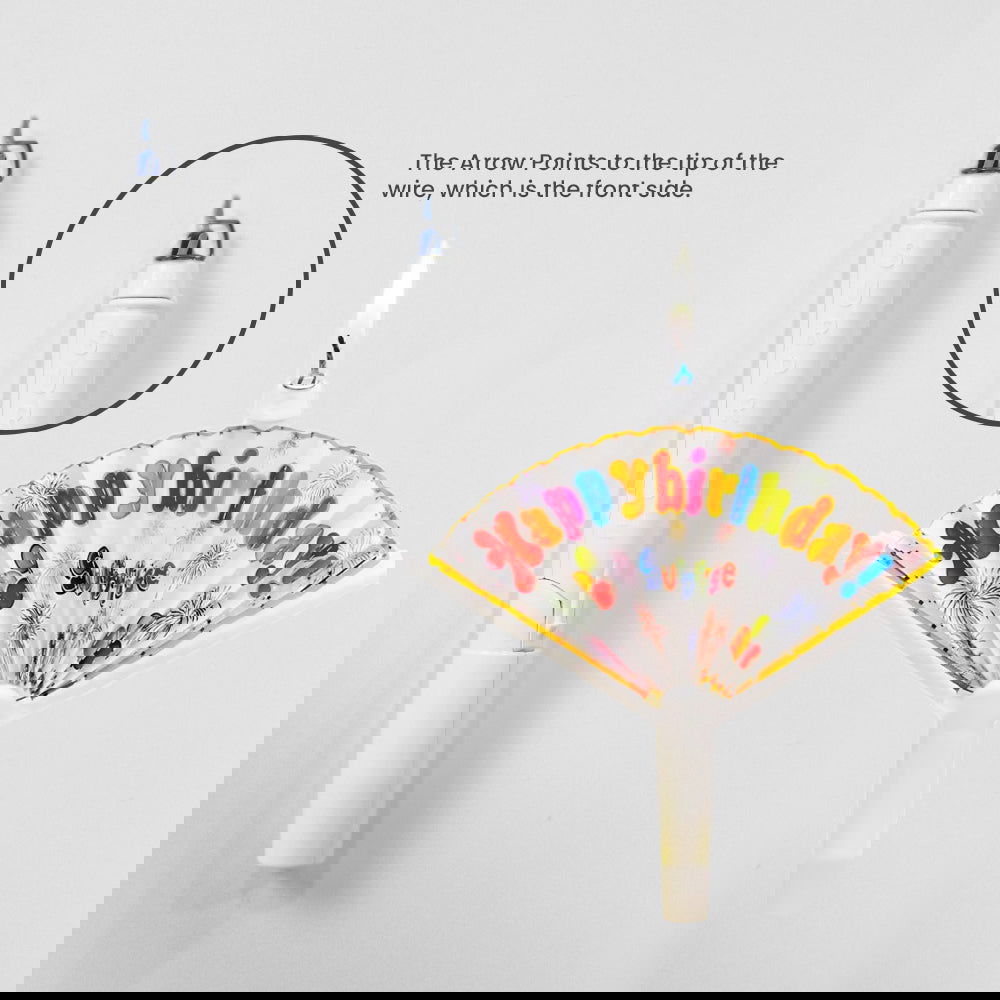 Fan Surprise Banner Candle – Fun Birthday Cake Decoration with Spinning Banner for Kids’ Parties - ardor