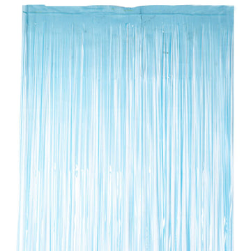 Fluorescent Baby Blue Foil Curtains - ardor
