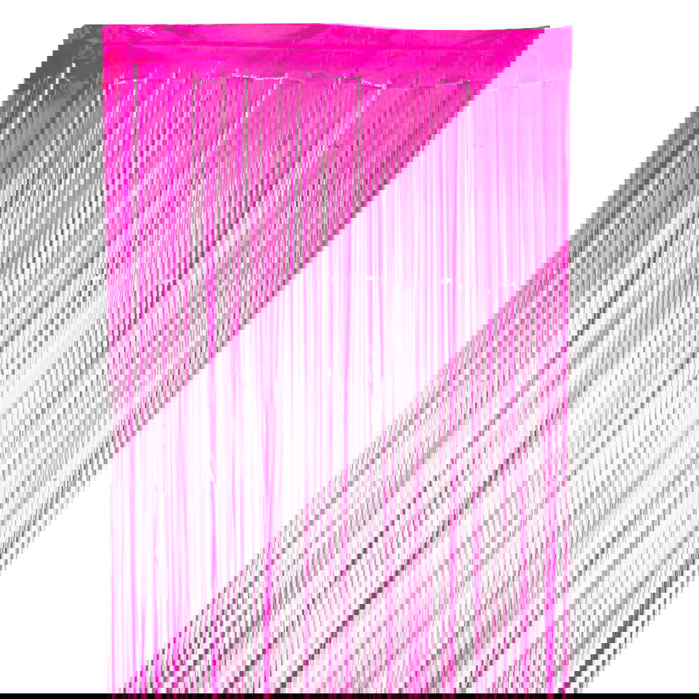 Fluorescent Pink Foil Curtains - ardor