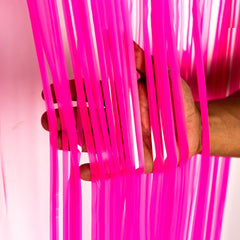 Fluorescent Pink Foil Curtains - ardor