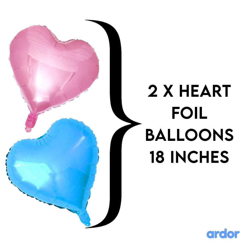 Gender Reveal Foil Balloon 5 Pcs Set