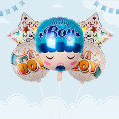 Its a Boy 5 Pcs Face Foil Balloon  | For | Baby Shower Decor | - ardor