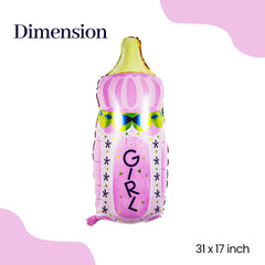 Its a Girl Feeder Shaped Foil Balloons - ardor