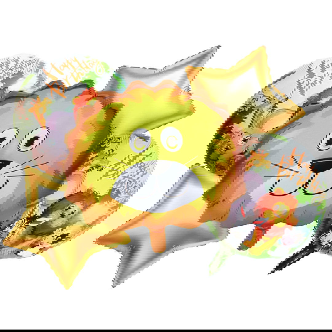 Loin Foil Balloons 5 Pcs Set