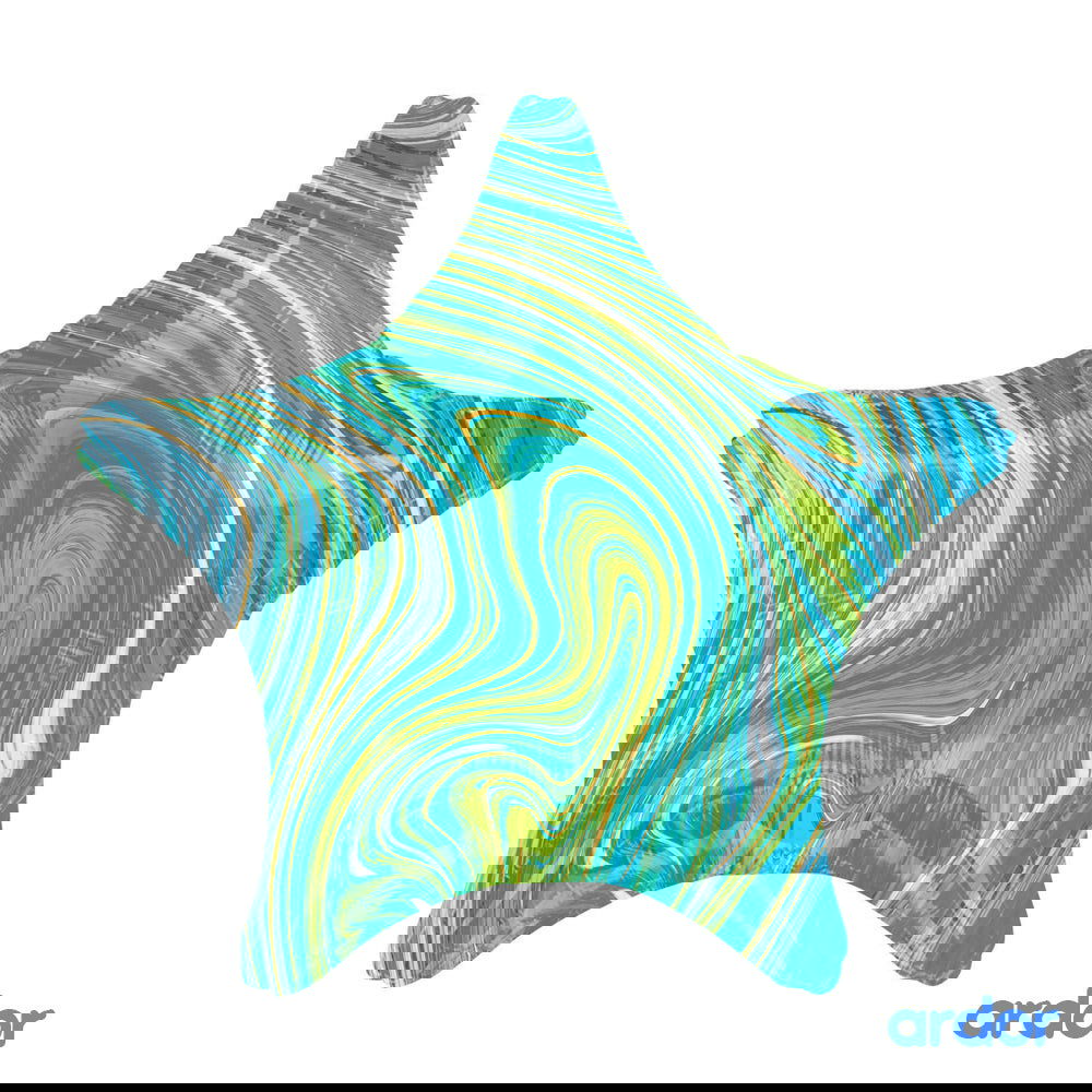 Marble Star Foil Balloons - ardor