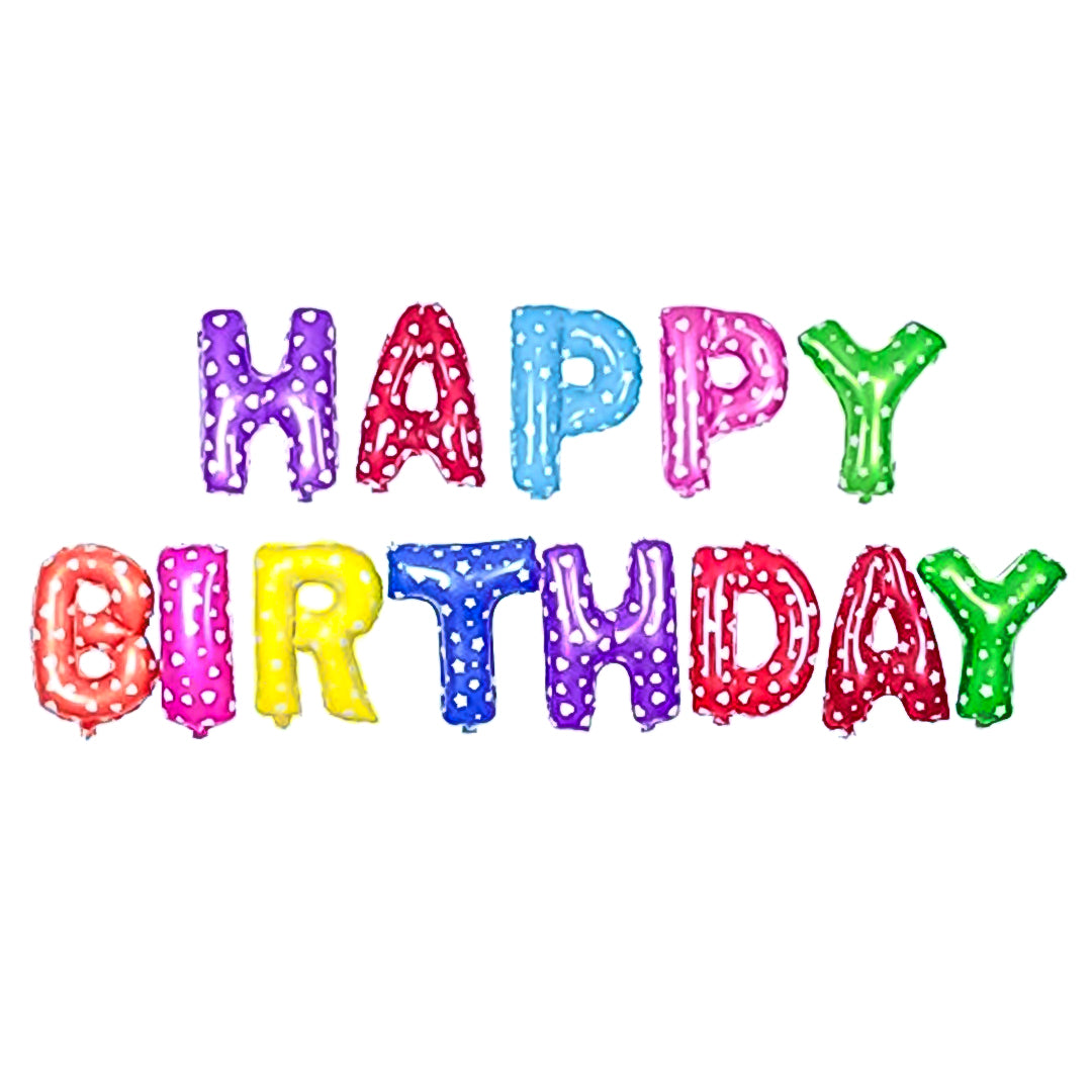 Happy Birthday Foil Balloons Set