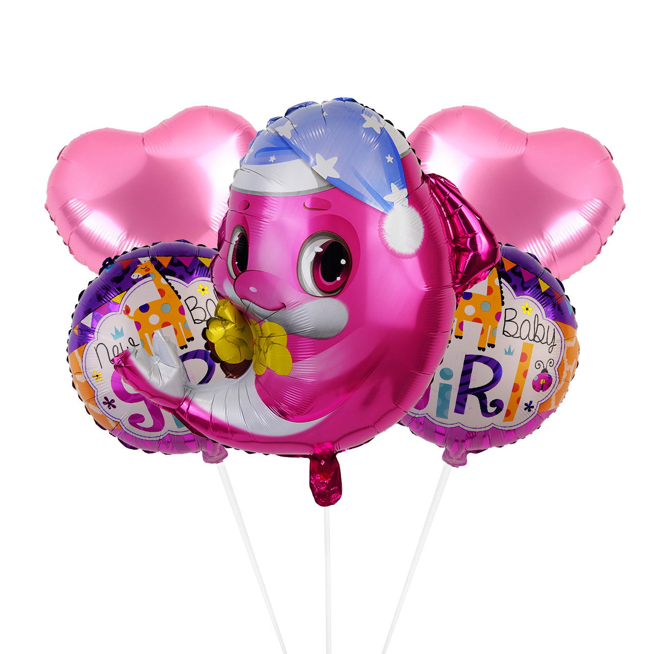 New Baby Girl 5 Pcs Foil Balloon - ardor