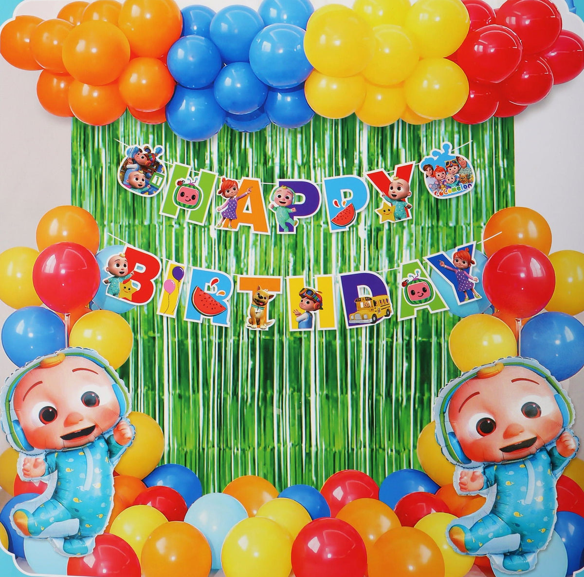 Pack of 100 | Birthday Party Pack | Cocomelon Theme Birthday Party decor - ardor