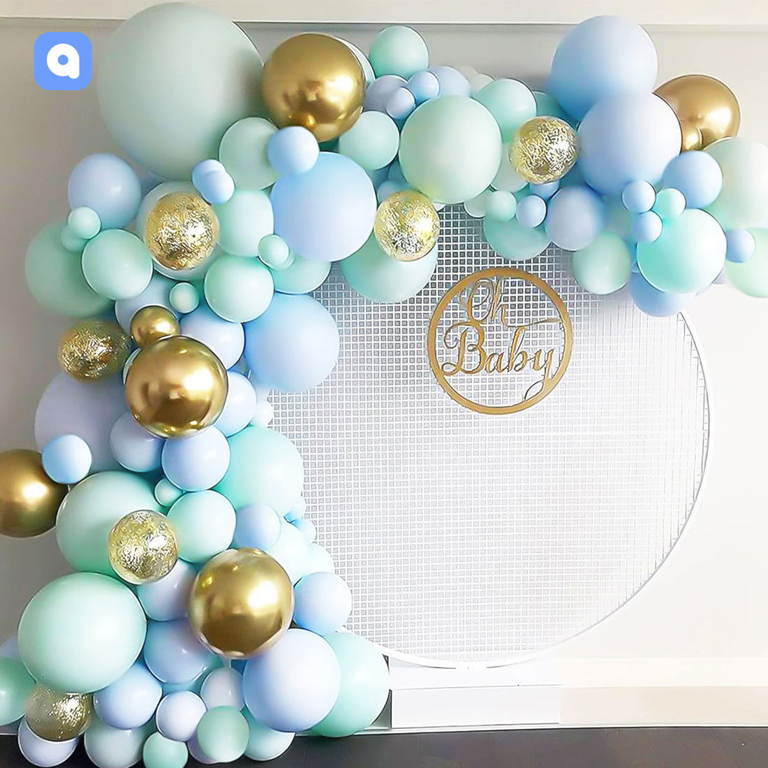 Pack of 100 | Macaron Balloons Kit Garland | for Baby Shower, Birthday & Other Party Decor - ardor