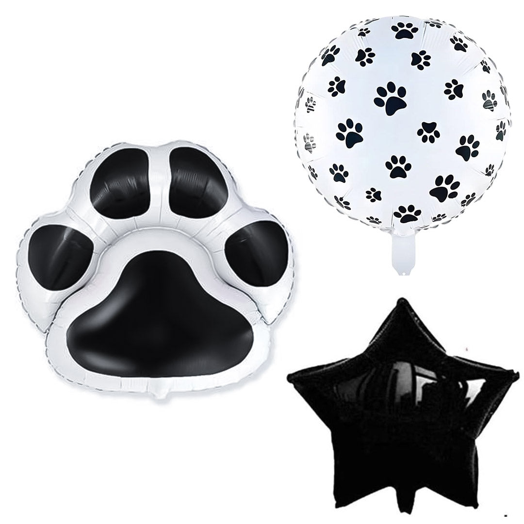 Panda Feet Foil balloons 5 Pcs Set