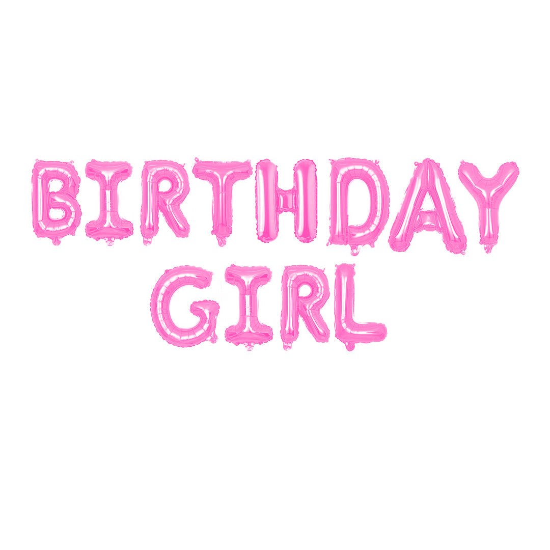 Birthday Girl Foil Balloons Set