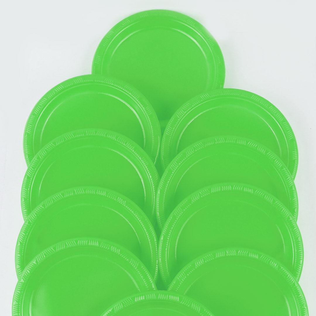 Plain Plastic Plates 10 Pcs