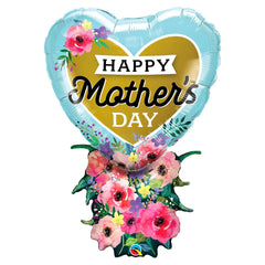 Qualatex Happy Mother's Day Heart Bouquet Foil Balloons - ardor